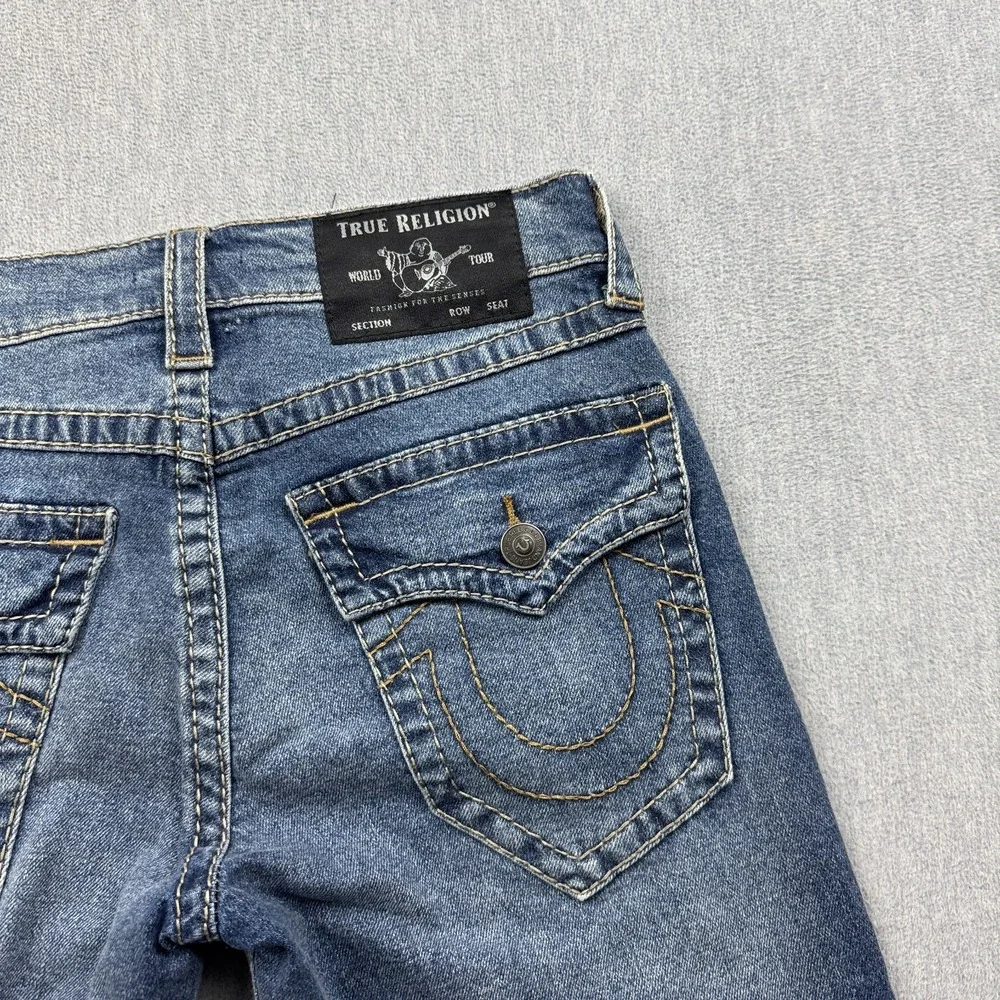 True Religion Jeans Mens 29X33 Blue Ricky Flap Big T Denim Relaxed Straight NWT